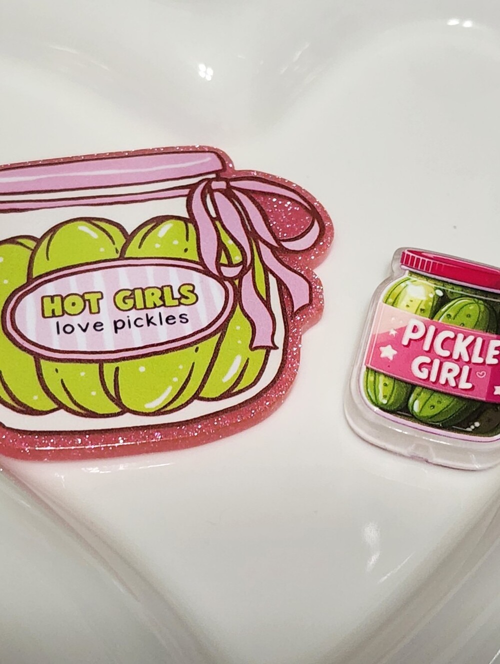 Pickles Flatback Focal Bead Badge Keychain Crafts Beaded Pen Magnet Bag Clip